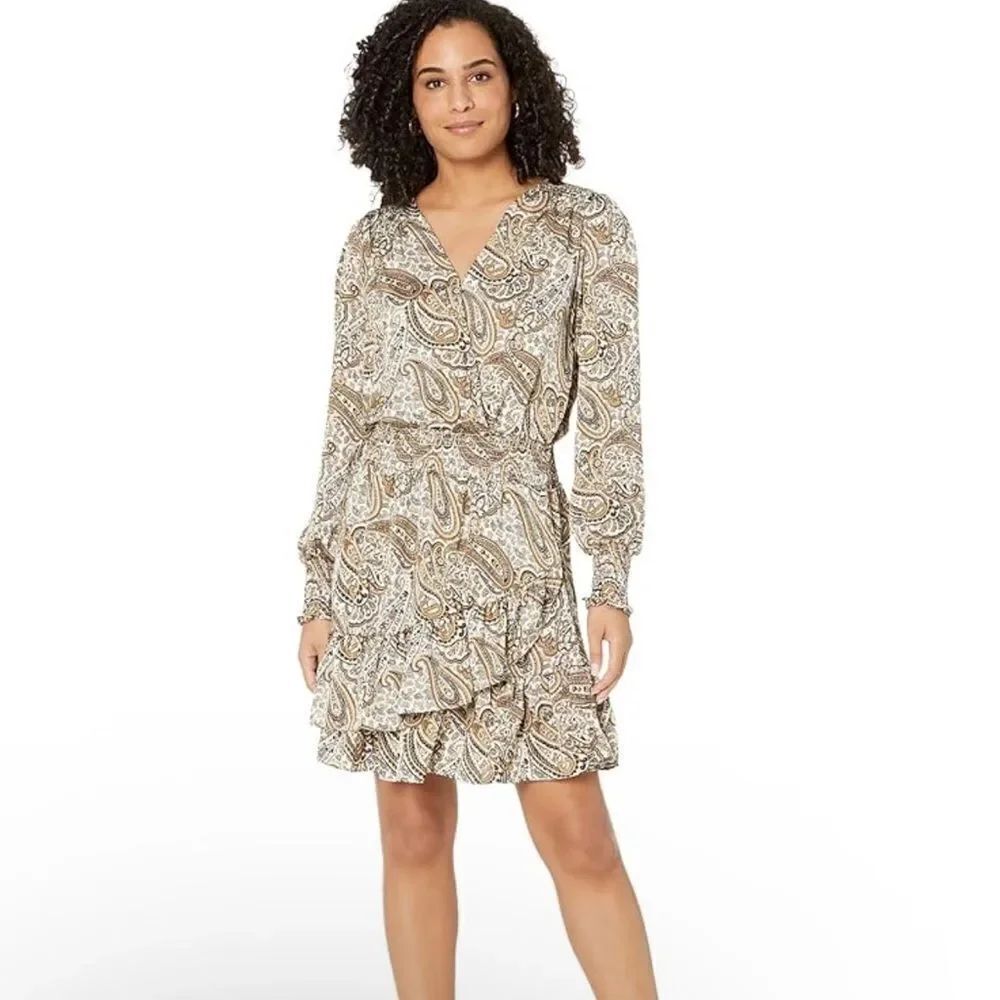 NWT Michael Kors Paisley Long Sleeve dress - sz Small - Family photo look